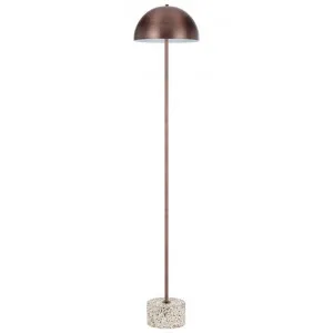 Domez Iron & Terrazzo Floor Lamp, Bronze / White by Telbix, a Floor Lamps for sale on Style Sourcebook