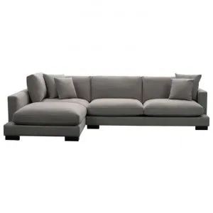 Charlton Fabric Corner Sofa, 3 Seater with LHF Chaise, Light Grey by Dodicci, a Sofas for sale on Style Sourcebook