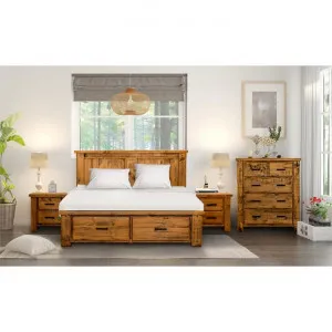 Oxley 4 Piece Pine Timber Bedroom Suite with Tallboy, King by Dodicci, a Bedroom Sets & Suites for sale on Style Sourcebook