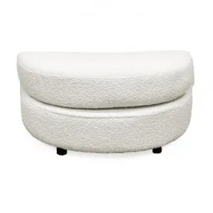 Denham Boucle Fabric Ottoman, Snow by Dodicci, a Ottomans for sale on Style Sourcebook