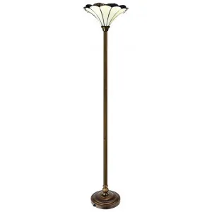 Florence Tiffany Style Stained Glass Uplighter Floor Lamp by GG Bros, a Floor Lamps for sale on Style Sourcebook