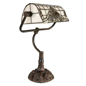 Vienna Tiffany Style Stained Glass Bankers Table Lamp by GG Bros, a Table & Bedside Lamps for sale on Style Sourcebook
