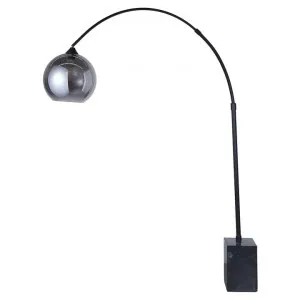 Grand Designs Cailen Iron & Marble Base Arc Floor Lamp, Black by Grand Designs Home Collection, a Floor Lamps for sale on Style Sourcebook
