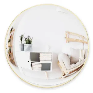 Umbra Convexa Round Wall Mirror, 59cm, Brass by Umbra, a Mirrors for sale on Style Sourcebook