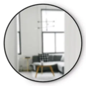 Umbra Hub Rubber Frame Round Wall Mirror, 94cm, Black by Umbra, a Mirrors for sale on Style Sourcebook