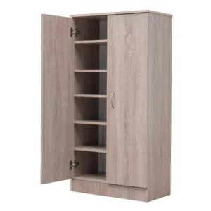 Mission 2 Door Shoe Cabinet, Light Oak by EBT Furniture, a Shoe Organisers for sale on Style Sourcebook