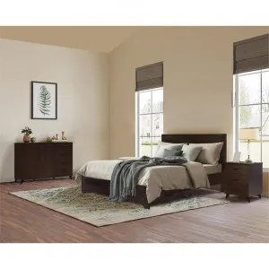 Hana 4 Piece Bedroom Suite with Dresser, Double, Walnut by EBT Furniture, a Bedroom Sets & Suites for sale on Style Sourcebook