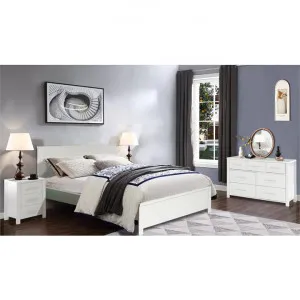 Cue 4 Piece Bedroom Suite with Dresser, Double, White by EBT Furniture, a Bedroom Sets & Suites for sale on Style Sourcebook