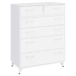 Hana 6 Drawer Tallboy, White by EBT Furniture, a Dressers & Chests of Drawers for sale on Style Sourcebook