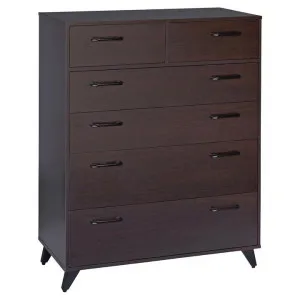 Hana 6 Drawer Tallboy, Walnut by EBT Furniture, a Dressers & Chests of Drawers for sale on Style Sourcebook