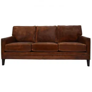 Severus Aged Leather Sofa, 3 Seater by Affinity Furniture, a Sofas for sale on Style Sourcebook