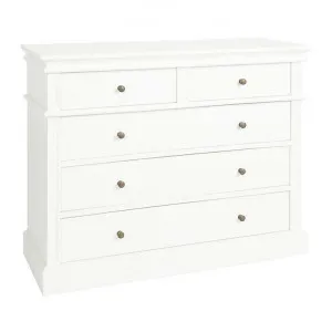 Shelter Poplar Timber 5 Drawer Tallboy by Canvas Sasson, a Dressers & Chests of Drawers for sale on Style Sourcebook
