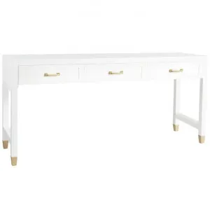 Guild Wooden Desk, 160cm, Golden Handle by Canvas Sasson, a Desks for sale on Style Sourcebook