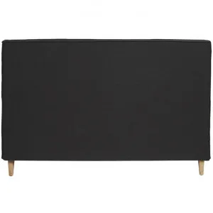 Vault Blended Linen Fabric Bed Headboard, King, Charcoal by Canvas Sasson, a Bed Heads for sale on Style Sourcebook