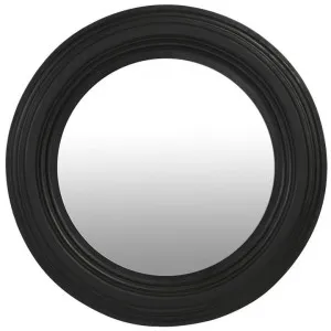 Portal Timber Frame Round Wall Mirror, 90cm, Black by Canvas Sasson, a Mirrors for sale on Style Sourcebook