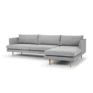 Denmark 3 Seater Right Chaise Fabric Sofa - Graphite Grey with Natural Legs by Interior Secrets - AfterPay Available by Interior Secrets, a Sofas for sale on Style Sourcebook