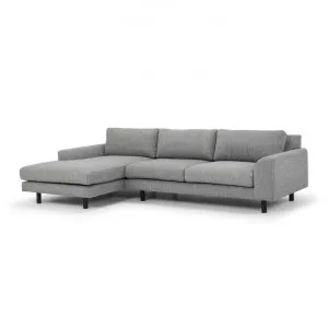 Sonia 3 Seater Left Chaise Fabric Sofa - Graphite Grey with Black Legs - Last One by Interior Secrets - AfterPay Available by Interior Secrets, a Sofas for sale on Style Sourcebook