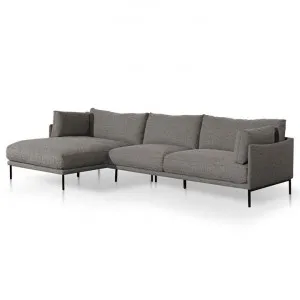 Emilis 4 Seater Left Chaise Fabric Sofa - Graphite Grey by Interior Secrets - AfterPay Available by Interior Secrets, a Sofas for sale on Style Sourcebook