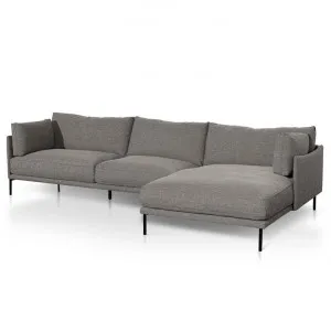 Emilis 4 Seater Right Chaise Fabric Sofa - Graphite Grey by Interior Secrets - AfterPay Available by Interior Secrets, a Sofas for sale on Style Sourcebook