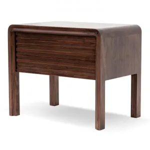 Amparo Single Drawer Bedside Table - Walnut by Interior Secrets - AfterPay Available by Interior Secrets, a Bedside Tables for sale on Style Sourcebook