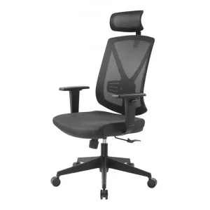 Garrison Mesh Ergonomic Office Chair with Headrest - Black by Interior Secrets - AfterPay Available by Interior Secrets, a Chairs for sale on Style Sourcebook