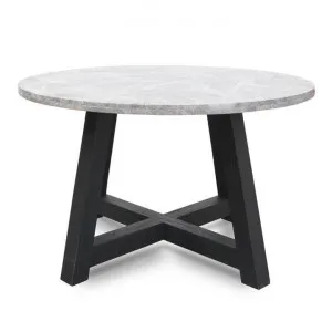 Ex Display - Carlson 130cm Grey Marble Round Dining Table with Glass Top by Interior Secrets - AfterPay Available by Interior Secrets, a Dining Tables for sale on Style Sourcebook