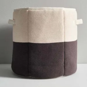 Canningvale Storage Basket - Charcoal, 100% Cotton by Canningvale, a Laundry Bags & Baskets for sale on Style Sourcebook