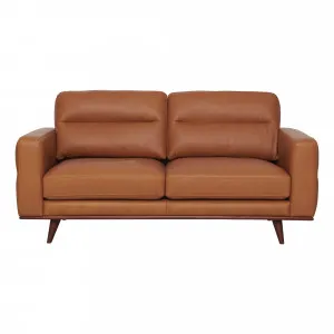 Astrid 2.5 Seater Sofa in Leather Russet / Brown Leg by OzDesignFurniture, a Sofas for sale on Style Sourcebook