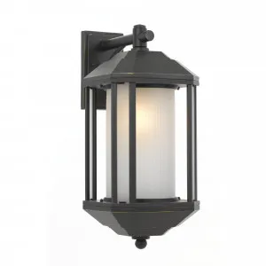 Black Telbix Havard Exterior Wall Light IP44 (E27) Small by Telbix, a Outdoor Lighting for sale on Style Sourcebook