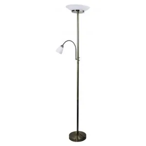 Siena Mother & Child LED Floor Lamp, Antique Brass by Oriel Lighting, a Floor Lamps for sale on Style Sourcebook