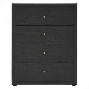 Metro Tallboy Charcoal - 4 Drawer by James Lane, a Dressers & Chests of Drawers for sale on Style Sourcebook