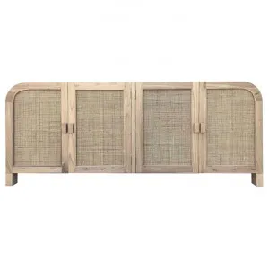 Grace Timber & Rattan 4 Door Buffet Table, 194cm, Natural by MRD Home, a Sideboards, Buffets & Trolleys for sale on Style Sourcebook