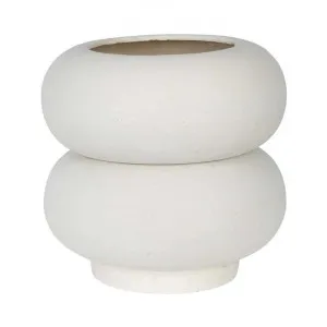 Little Fatty Polystone Pot, Medium, Chalk by MRD Home, a Plant Holders for sale on Style Sourcebook