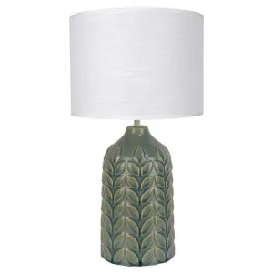 Bloom Ceramic Base Table Lamp, Green by Lumi Lex, a Table & Bedside Lamps for sale on Style Sourcebook
