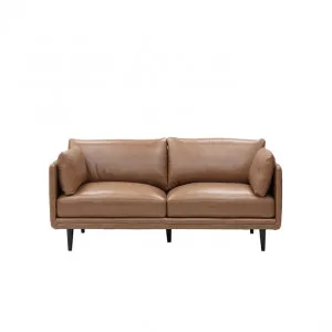 Lennox Mali Tan Leather Sofa - 2.5 Seater by James Lane, a Sofas for sale on Style Sourcebook