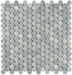 PENNY ROUND GREEN HONED MOSAIC by Amber, a Mosaic Tiles for sale on Style Sourcebook