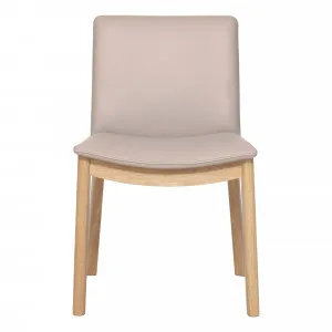 Everest Dining Chair in Leather Light Mocha / Clear by OzDesignFurniture, a Dining Chairs for sale on Style Sourcebook