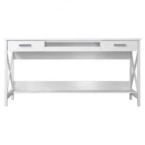 Erie Farmhouse Writing Desk, 151cm, Distressed White by Modish, a Desks for sale on Style Sourcebook