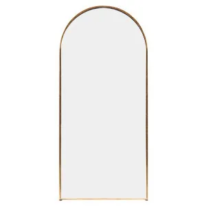 Archibald Metal Frame Arch Floor Mirror, 219cm, Gold by Cozy Lighting & Living, a Mirrors for sale on Style Sourcebook