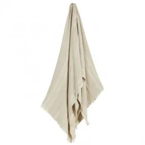Cayman Linen Throw Light Grey - 160cm x 130cm by James Lane, a Throws for sale on Style Sourcebook