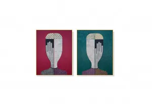 Set of 2 Abstract Man and Woman Wall Art Canvas 3 sizes available 70cm x 50cm by Luxe Mirrors, a Artwork & Wall Decor for sale on Style Sourcebook