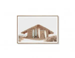 Surf Hut Wood Frame Wall Art Canvas 4 sizes available 50cm x 70cm by Luxe Mirrors, a Artwork & Wall Decor for sale on Style Sourcebook