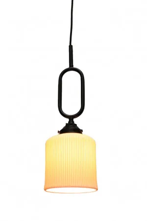 Portofino Ribbed Ceramic Loop Pendant by Fat Shack Vintage, a Pendant Lighting for sale on Style Sourcebook