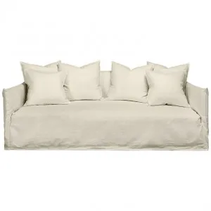 Como Linen Sofa Oatmeal - 3 Seater by James Lane, a Sofas for sale on Style Sourcebook