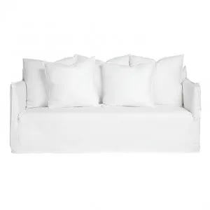 Como Linen Sofa White - 2.5 Seater by James Lane, a Sofas for sale on Style Sourcebook