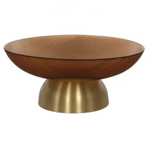 Gable Glass Footed Bowl, Large, Brown by Florabelle, a Decorative Plates & Bowls for sale on Style Sourcebook