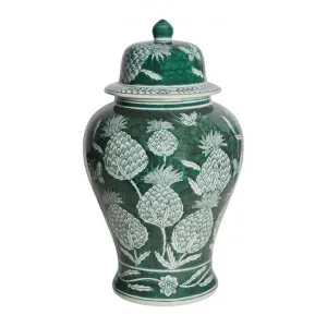 Thistle Porcelain Ginger Jar, Large by Florabelle, a Vases & Jars for sale on Style Sourcebook