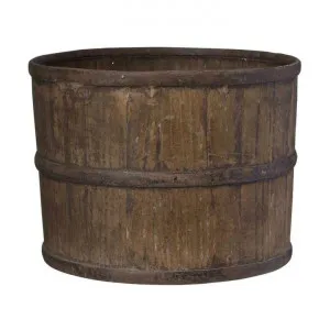 Futian Antique Timber Oriental Bucket by Florabelle, a Plant Holders for sale on Style Sourcebook