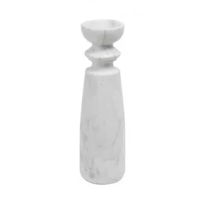 Santiago Marble Candlestick Large, White by Florabelle, a Candle Holders for sale on Style Sourcebook