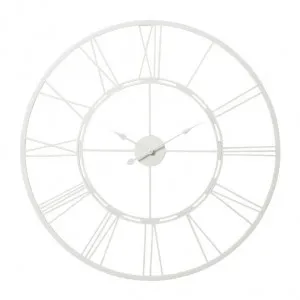 Kingston Wall Clock White - 70cm by James Lane, a Clocks for sale on Style Sourcebook